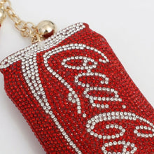 Load image into Gallery viewer, Keychain Red Coca Cola Sparkle Purse Charm
