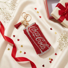 Load image into Gallery viewer, Keychain Red Coca Cola Sparkle Purse Charm
