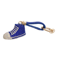 Load image into Gallery viewer, Keychain Royal Blue Bling Chucks Charm for Women
