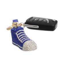 Load image into Gallery viewer, Keychain Royal Blue Bling Chucks Charm for Women
