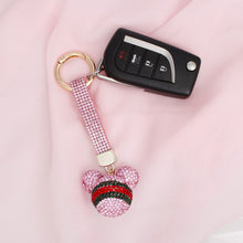 Load image into Gallery viewer, Bag Clip Luxe Pink Stone Crusted Mickey Mouse

