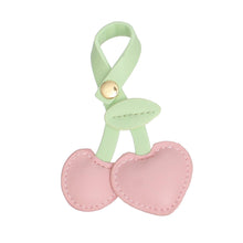 Load image into Gallery viewer, Snap Bag Charm Pink Faux Leather Cherry Heart
