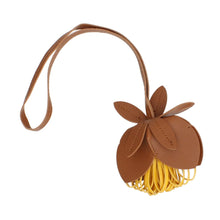 Load image into Gallery viewer, Bag Charm Brown Leather Flower Long Bag Accessory
