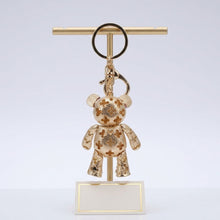 Load image into Gallery viewer, Keychain Rainbow Rhinestone Teddy Bear Bag Clip

