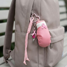 Load image into Gallery viewer, Breast Cancer Pink Ribbon Boxing Glove Keychain
