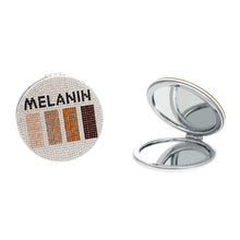 Load image into Gallery viewer, Melanin Brown Shades Bling Mirror Compact
