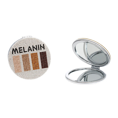 Melanin Brown Shades Bling Mirror Compact
