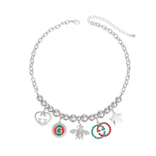 Load image into Gallery viewer, Charm Necklace Silver Red Green Luxe G for Women
