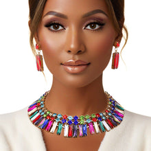 Load image into Gallery viewer, Collar Multicolor Hollywood Glamor Crystal Set
