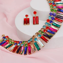 Load image into Gallery viewer, Collar Multicolor Hollywood Glamor Crystal Set
