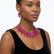 Load image into Gallery viewer, Fuchsia Glass Crystal Collar Red Carpet Necklace
