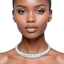 Load image into Gallery viewer, Choker Silver Spring Coil Necklace for Women
