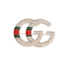 Load image into Gallery viewer, GG Stripe Gold Brooch
