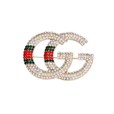 GG Stripe Gold Brooch