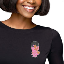 Load image into Gallery viewer, Brooch Pink Diva Afro Woman Pin for Women
