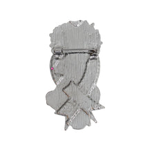 Load image into Gallery viewer, Brooch Pink Diva Afro Woman Pin for Women
