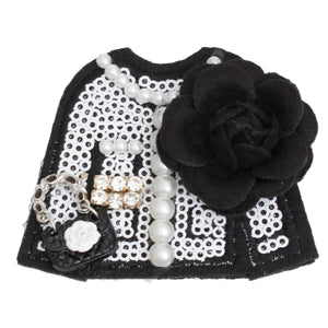 Brooch Black French Luxe Sweater Pin for Women
