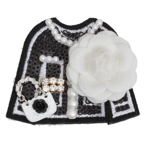 Brooch White French Luxe Sweater Pin for Women