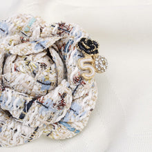 Load image into Gallery viewer, Brooch Couture White Tweed Camellia Bloom Pin
