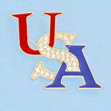 Load image into Gallery viewer, Brooch USA Firework Fashion American Gold Pin
