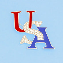 Load image into Gallery viewer, Brooch USA Firework Fashion American Silver Pin
