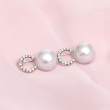 Load image into Gallery viewer, Brooch Iconic Silver Pave and White Pearl Coco Pin
