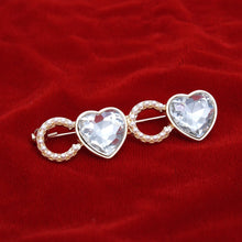 Load image into Gallery viewer, Brooch Iconic Gold Heart and Pearl Stud Coco Pin
