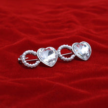 Load image into Gallery viewer, Brooch Iconic Silver Heart and Pearl Stud Coco Pin
