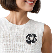 Load image into Gallery viewer, Brooch Black Paris Coco Flower Pearl Couture Pin
