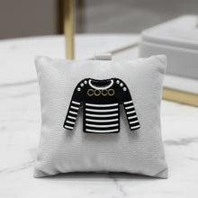 Load image into Gallery viewer, Brooch Hair Clip Black White Stripe COCO Shirt Pin
