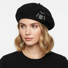 Load image into Gallery viewer, Brooch Hair Clip Black White Stripe COCO Shirt Pin
