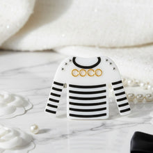 Load image into Gallery viewer, Brooch Hair Clip White Black Stripe COCO Shirt Pin
