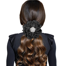 Load image into Gallery viewer, Brooch Black Flower Pearl Clip and Pin for Women
