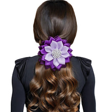 Load image into Gallery viewer, Brooch Power Purple Flower Pearl Clip and Pin
