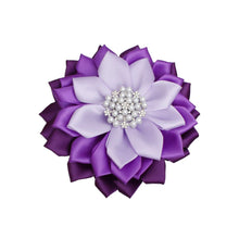Load image into Gallery viewer, Brooch Power Purple Flower Pearl Clip and Pin
