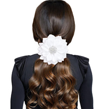 Load image into Gallery viewer, Brooch White Flower Pearl Clip and Pin for Women
