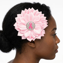 Load image into Gallery viewer, Breast Cancer Pink Flower Brooch and Hair Clip
