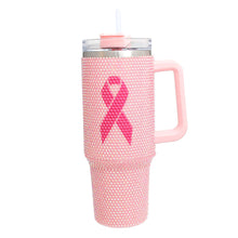 Load image into Gallery viewer, Breast Cancer Pink Bling 40.5 oz Tumbler Cup
