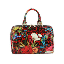 Load image into Gallery viewer, Domed Satchel Red Leopard Boston Bag Handbag Set
