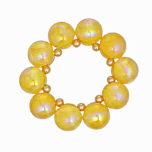 Load image into Gallery viewer, Bracelet Yellow Iridescent Bubble Ball Bead
