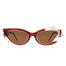 Load image into Gallery viewer, Sunglasses Burgundy Flame Irregular Cat Eye for Women
