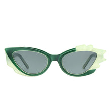 Load image into Gallery viewer, Sunglasses Green Flame Irregular Cat Eye Women
