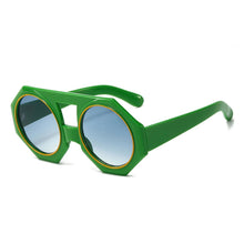 Load image into Gallery viewer, Sunglasses Green Geometric Chunky Round for Women
