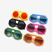 Load image into Gallery viewer, Sunglasses Green Geometric Chunky Round for Women
