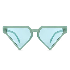 Sunglasses Sea Green Triangle Pointed for Women