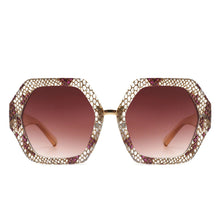 Load image into Gallery viewer, Sunglasses Snake Geometric Hexagon Oversized Women
