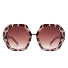 Load image into Gallery viewer, Sunglasses Leopard Geometric Hexagon Oversized
