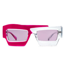 Load image into Gallery viewer, Sunglasses Pink Flat Top Irregular Square Women
