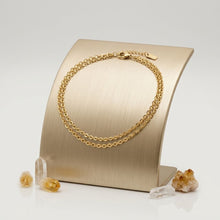 Load image into Gallery viewer, 18k Gold Steel Double Layer Chain Anklet
