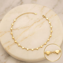 Load image into Gallery viewer, 18k Gold Steel Heart Chain Anklet for Women
